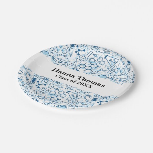 Chemistry Science Afstuderen Papieren Bordje (Gekanteld)