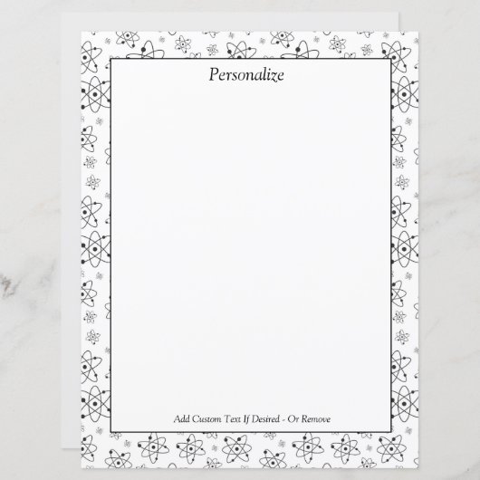 Chemistry Science Atom Symbol personaliseren (Voorkant / Achterkant)