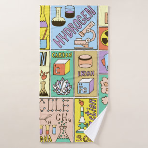 Chemistry Science Banners set. Kleurhandtekening v Badhanddoek