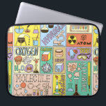 Chemistry Science Banners set. Kleurhandtekening v Laptop Sleeve<br><div class="desc">Chemistry Science Banners set. Kleur met hand getekende  illustraties.</div>