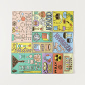 Chemistry Science Banners set. Kleurhandtekening v Wandkleed (Voorkant (horizontaal))