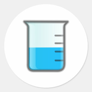Chemistry Science Beaker Ronde Sticker