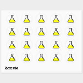 Chemistry Science Beaker Ronde Sticker (Vel)