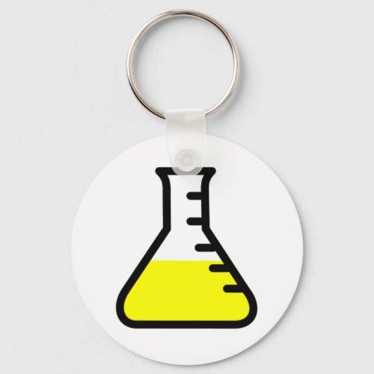 Chemistry Science Beaker Sleutelhanger (Voorkant)