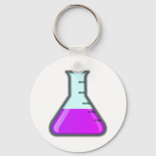 Chemistry Science Beaker Sleutelhanger (Voorkant)