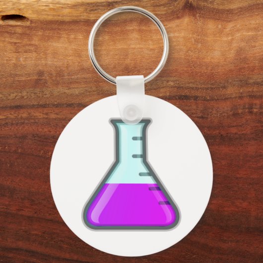 Chemistry Science Beaker Sleutelhanger (Voorkant)