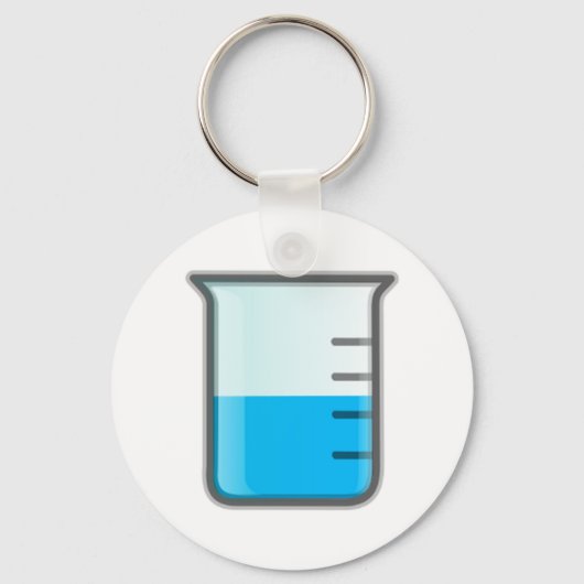 Chemistry Science Beaker Sleutelhanger (Voorkant)