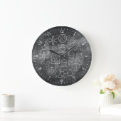 Chemistry Science Chalkboard Clock Grote Klok (Huis)