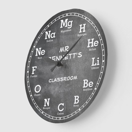 Chemistry Science Chalkboard  Clock Grote Klok (Hoek)
