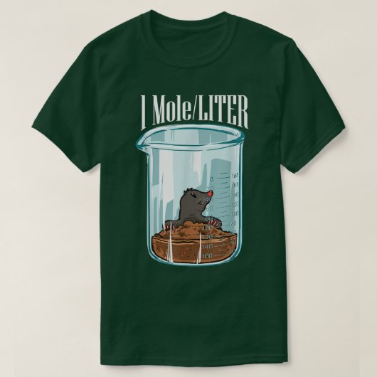 Chemistry Science Cute One Mole Per Liter T-shirt (Design voorkant)