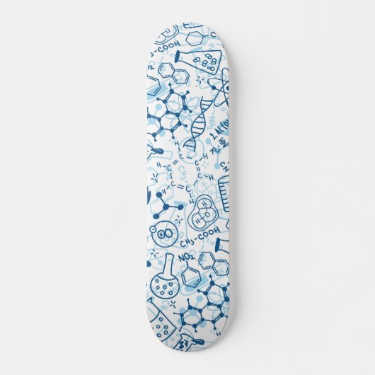 Chemistry Science Doodle Drawing Persoonlijk Skateboard (Voorkant)
