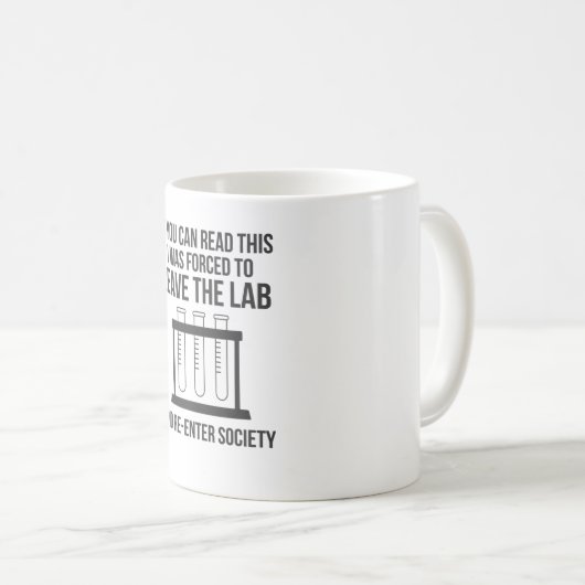 Chemistry Science Funny Laboratory Scientist Nerd Koffiemok (Voorkant rechts)