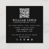 Chemistry Science Test Tubes Lab QR-code Vierkante Visitekaartje (Achterkant)