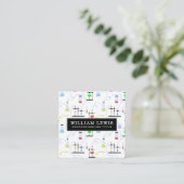 Chemistry Science Test Tubes Lab QR-code Vierkante Visitekaartje (Staand voorkant)