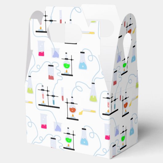 Chemistry Science Test Tubes Lab School Onderwerp Bedankdoosjes (Geopend)