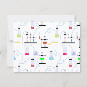 Chemistry Science Test Tubes Lab School Onderwerp Briefkaart