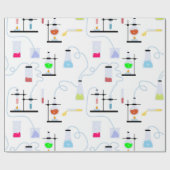 Chemistry Science Test Tubes Lab School Onderwerp Cadeaupapier (Vlak)