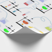 Chemistry Science Test Tubes Lab School Onderwerp Cadeaupapier (Hoek)