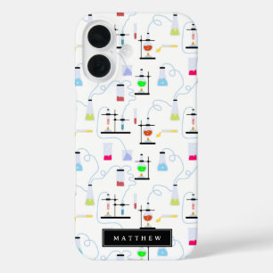 Chemistry Science Test Tubes Lab School Onderwerp iPhone 16 Hoesje