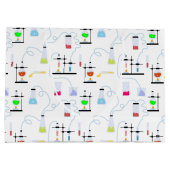 Chemistry Science Test Tubes Lab School Onderwerp Groot Cadeauzakje (Achterkant)