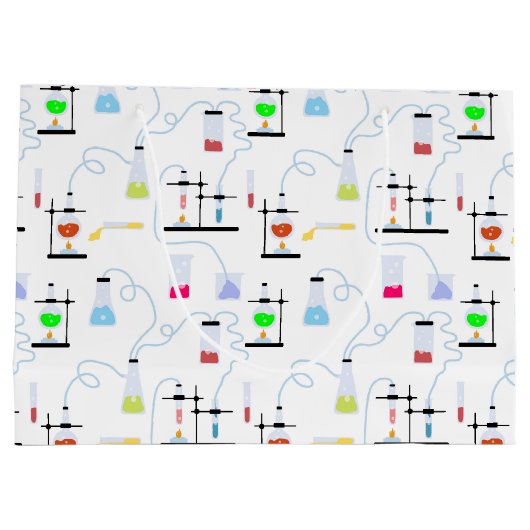 Chemistry Science Test Tubes Lab School Onderwerp Groot Cadeauzakje (Achterkant)