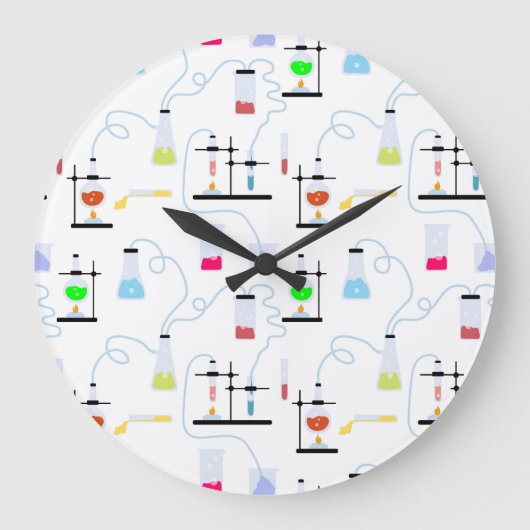 Chemistry Science Test Tubes Lab School Onderwerp Grote Klok (Voorkant)