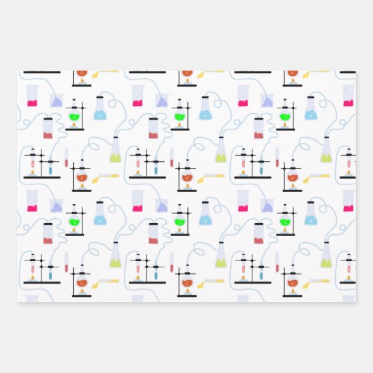 Chemistry Science Test Tubes Lab School Onderwerp Inpakpapier Vel (Voorkant)