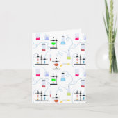 Chemistry Science Test Tubes Lab School Onderwerp Kaart (Voorkant)