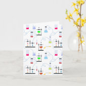 Chemistry Science Test Tubes Lab School Onderwerp Kaart (Gele Bloem)