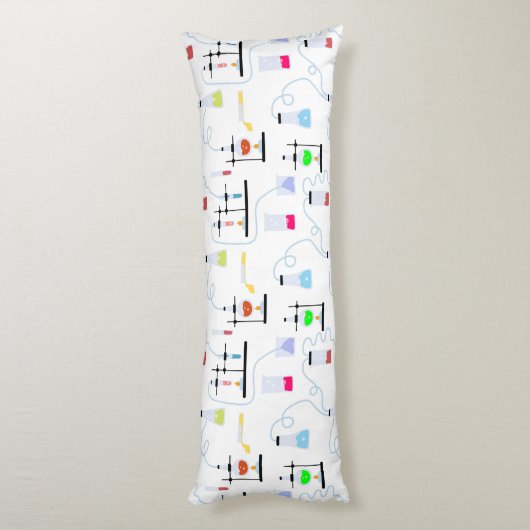 Chemistry Science Test Tubes Lab School Onderwerp Lichaamskussen (Achterkant (Verticaal))