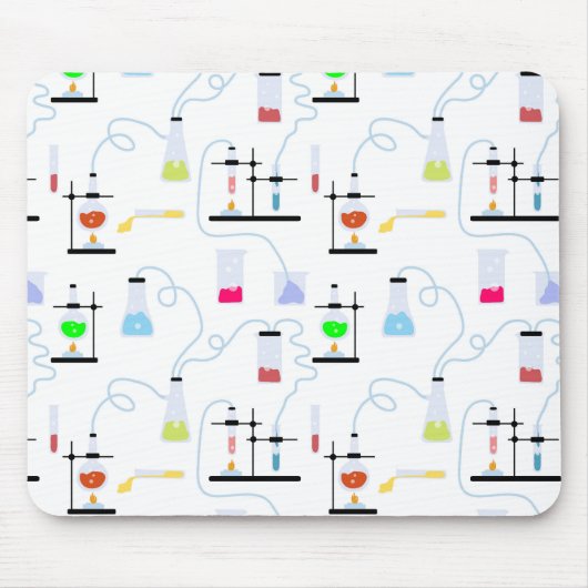 Chemistry Science Test Tubes Lab School Onderwerp Muismat (Voorkant)