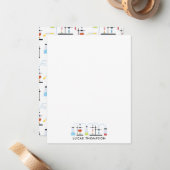 Chemistry Science Test Tubes Lab School Onderwerp Notitiekaartje (Voorkant / Achterkant in situ)