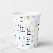 Chemistry Science Test Tubes Lab School Onderwerp Papieren Bekers (Achterkant)