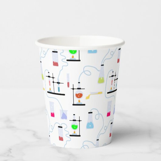Chemistry Science Test Tubes Lab School Onderwerp Papieren Bekers (Links)