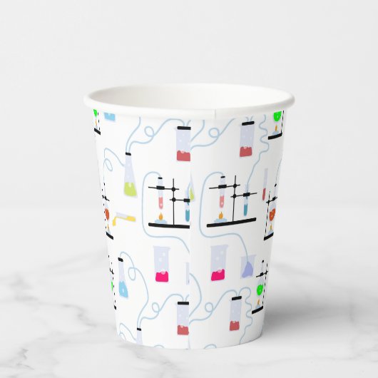 Chemistry Science Test Tubes Lab School Onderwerp Papieren Bekers (Rechts)