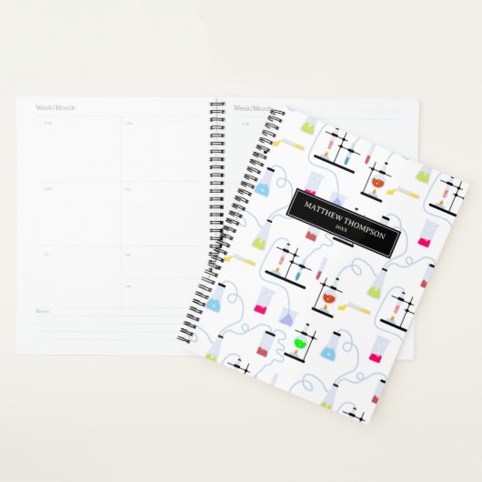 Chemistry Science Test Tubes Lab School Onderwerp Planner (Display)