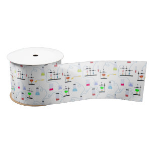 Chemistry Science Test Tubes Lab School Onderwerp Satijnen Lint