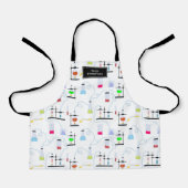 Chemistry Science Test Tubes Lab School Onderwerp Schort (Voorkant)