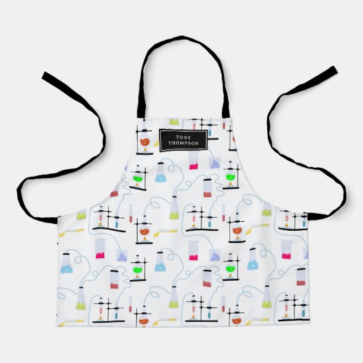 Chemistry Science Test Tubes Lab School Onderwerp Schort (Voorkant)