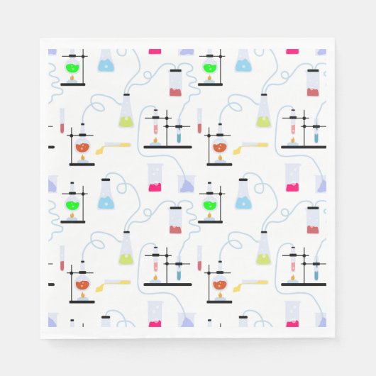 Chemistry Science Test Tubes Lab School Onderwerp Servet (Voorkant)