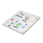 Chemistry Science Test Tubes Lab School Onderwerp Tegeltje (Zijkant)
