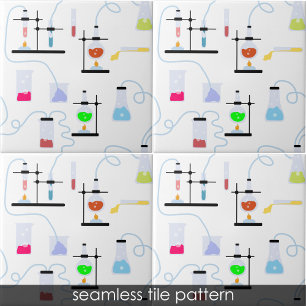 Chemistry Science Test Tubes Lab School Onderwerp Tegeltje