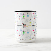 Chemistry Science Test Tubes Lab School Onderwerp Tweekleurige Koffiemok (Center)