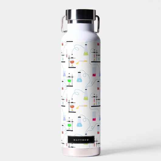 Chemistry Science Test Tubes Lab School Onderwerp Waterfles (Voorkant)