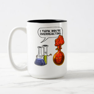 Chemistry Science You't Overreageren Funny Joke Tweekleurige Koffiemok