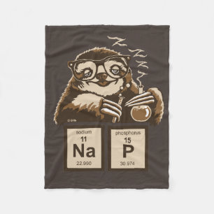 Chemistry sloth heeft een dutje ontdekt fleece deken