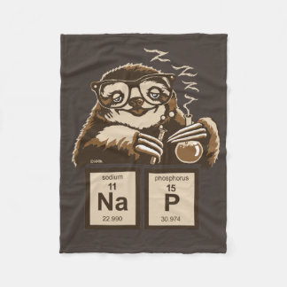 Chemistry sloth heeft een dutje ontdekt fleece deken
