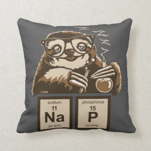 Chemistry sloth heeft een dutje ontdekt kussen