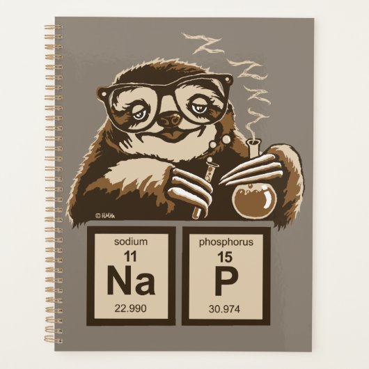 Chemistry sloth heeft een dutje ontdekt planner (Voorkant)