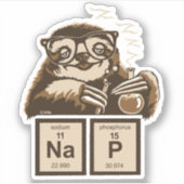 Chemistry sloth heeft een dutje ontdekt sticker (Voorkant)